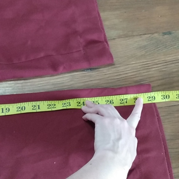 Unique Vintage Burgundy Button-Detail Trousers with pockets - Picture 4 of 5